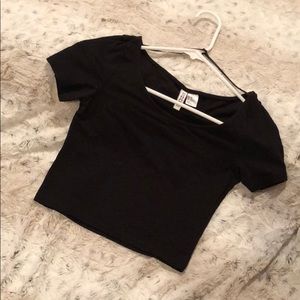 Black crop top
